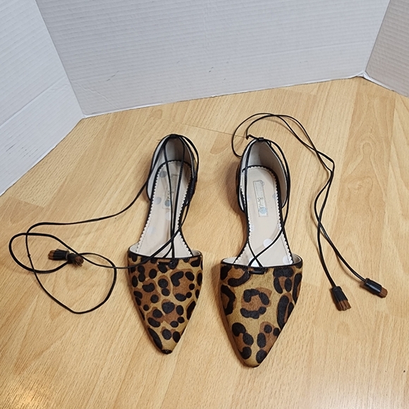 Boden Florence Leopard Lace Up Pointed Toe Flats Womens Size EU 38 - Picture 16 of 16